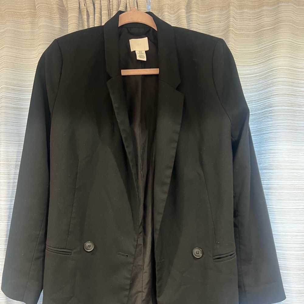 H&m oversized blazer in black